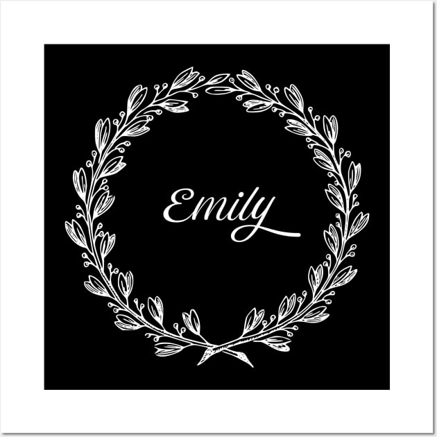 Emily Floral Wreath Wall Art by anonopinion